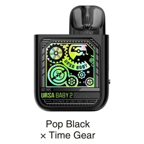 LOST VAPE Ursa Baby 2 900 mAh Pop Black x Time Gear (Оригинал)