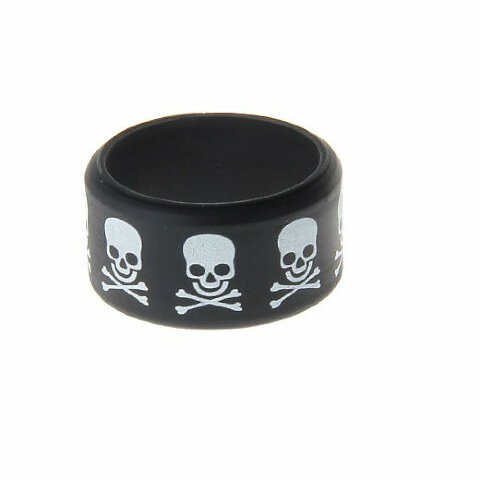 Вейп бэнд (Vape Band) черный SKULL HEAD 22x10 мм.