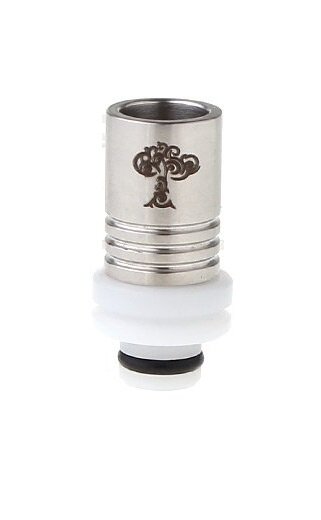 Дрип тип (Drip Tip) 510 Logo TREE of LIFE Silver Stainless Steel
