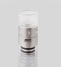 Дрип тип (Drip Tip) 510 Hybrid SS + POM Silver