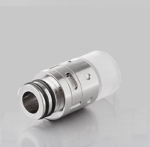 Дрип тип (Drip Tip) 510 Hybrid SS + POM Silver