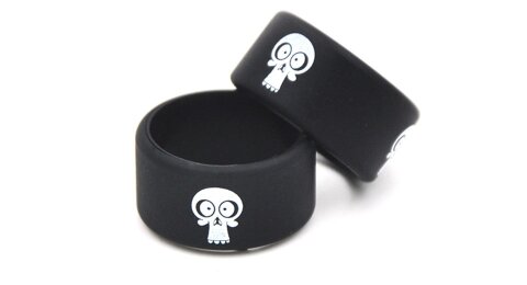 Вейп бэнд (Vape Band) черный EYES SKULL 22x10 мм.