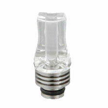 Дрип тип (Drip Tip) 510 Flat PC + SS Transparent