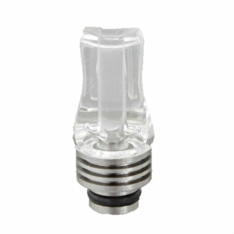 Дрип тип (Drip Tip) 510 Flat PC + SS Transparent