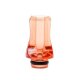 Дрип тип (Drip Tip) 510 Flat RED (Акриловый, плоский)