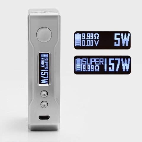 Бокс мод VooPoo Drag 157W Black/Gray Carbon (Оригинал)