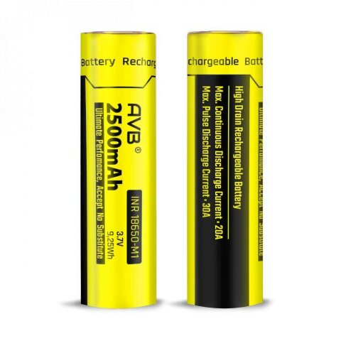 Аккумулятор 18650 AVB M1 2500mAh 20A (Оригинал)