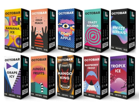 Набор OCTOBAR SALT - Banana ICE 50 mg. (10 ml.)