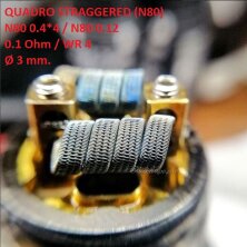 Спираль HM Quadro staggered - Ni80 (2 шт. - пара)