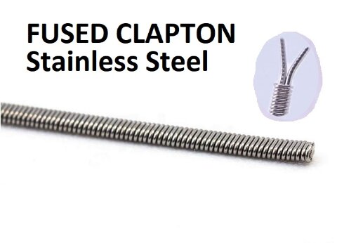 Готовая проволока Fused Clapton SS (Нержавеющая сталь) 1 метр.