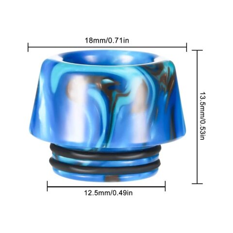 Дрип тип (Drip Tip) 810 Bore Wide BLUE